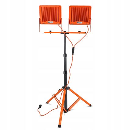 Projecteur LED sur pied 2xLED/100W/230V 4500K IP65 orange