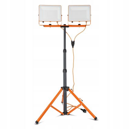Projecteur LED sur trépied 2xLED/100W/230V 4500K IP65 orange