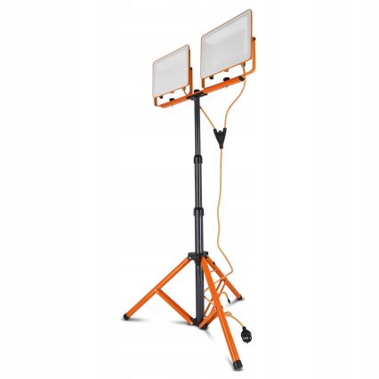 Projecteur LED sur trépied 2xLED/100W/230V 4500K IP65 orange