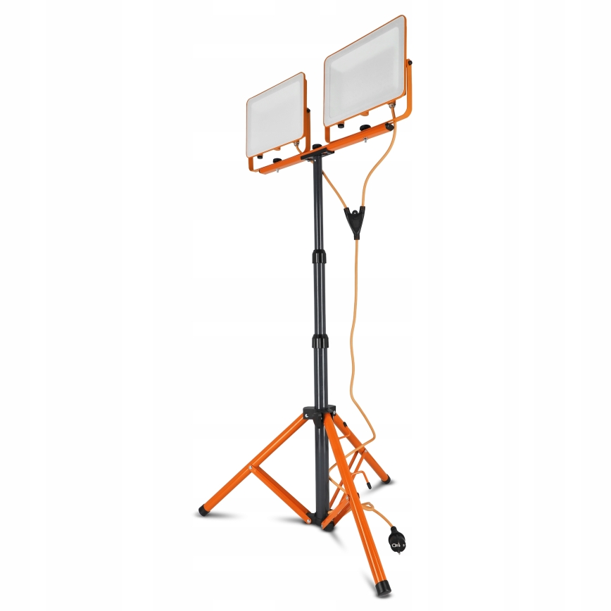 Projecteur LED sur trépied 2xLED/100W/230V 4500K IP65 orange