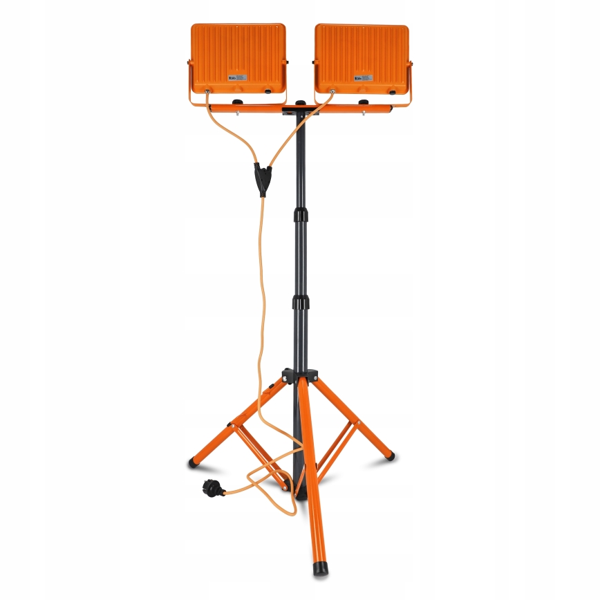 Projecteur LED sur trépied 2xLED/100W/230V 4500K IP65 orange