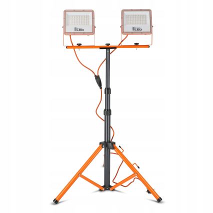 Projecteur LED sur trépied 2xLED/50W/230V 4500K IP65 orange