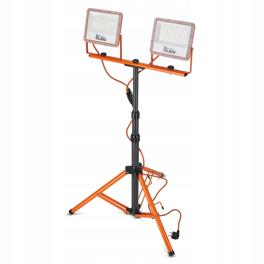 Projecteur LED sur trépied 2xLED/50W/230V 4500K IP65 orange