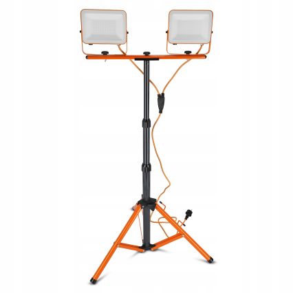 Projecteur LED sur trépied 2xLED/50W/230V 4500K IP65 orange