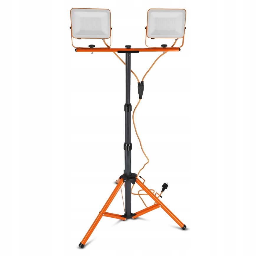 Projecteur LED sur trépied 2xLED/50W/230V 4500K IP65 orange