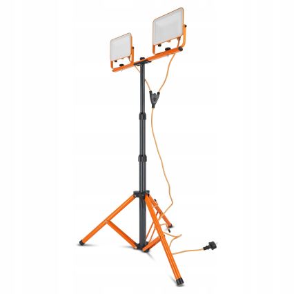 Projecteur LED sur trépied 2xLED/50W/230V 4500K IP65 orange