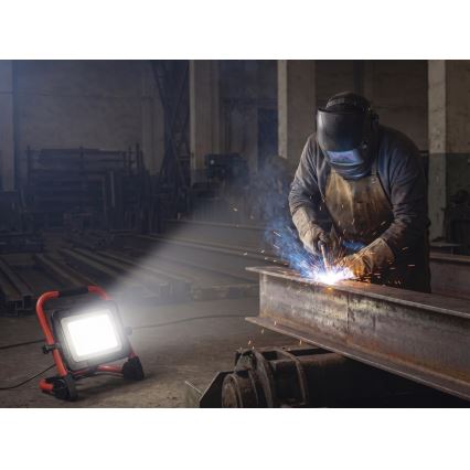 Projecteur LED sur trépied ELION LED/100W/230V 4000K IP65 rouge/noir
