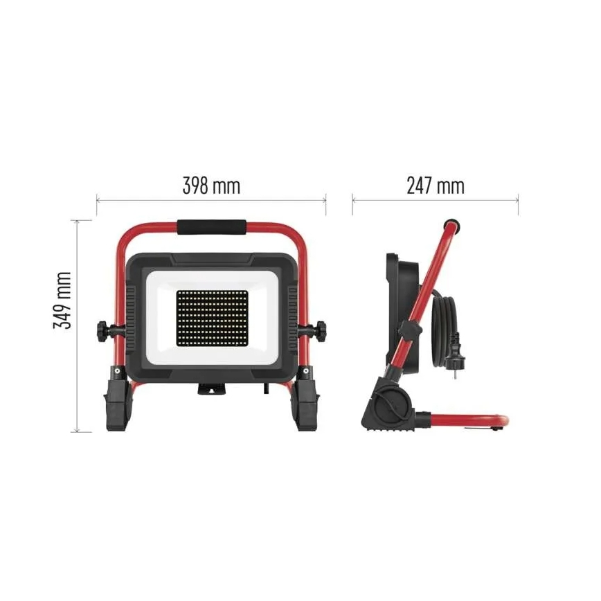Projecteur LED sur trépied ELION LED/100W/230V 4000K IP65 rouge/noir