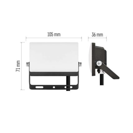 Projecteur LED TAMBO EVO LED/10W/230V 4000K IP65 noir