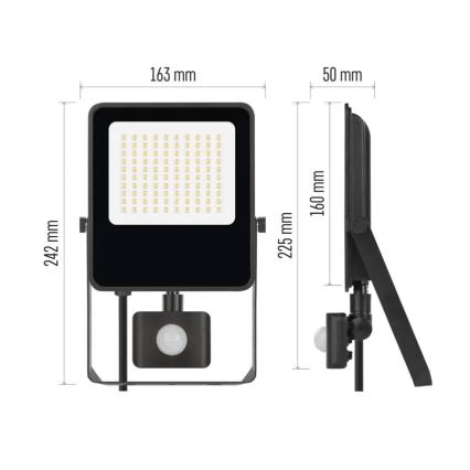Projecteur LED avec capteur VISIO LED/50W/230V 4000K IP65