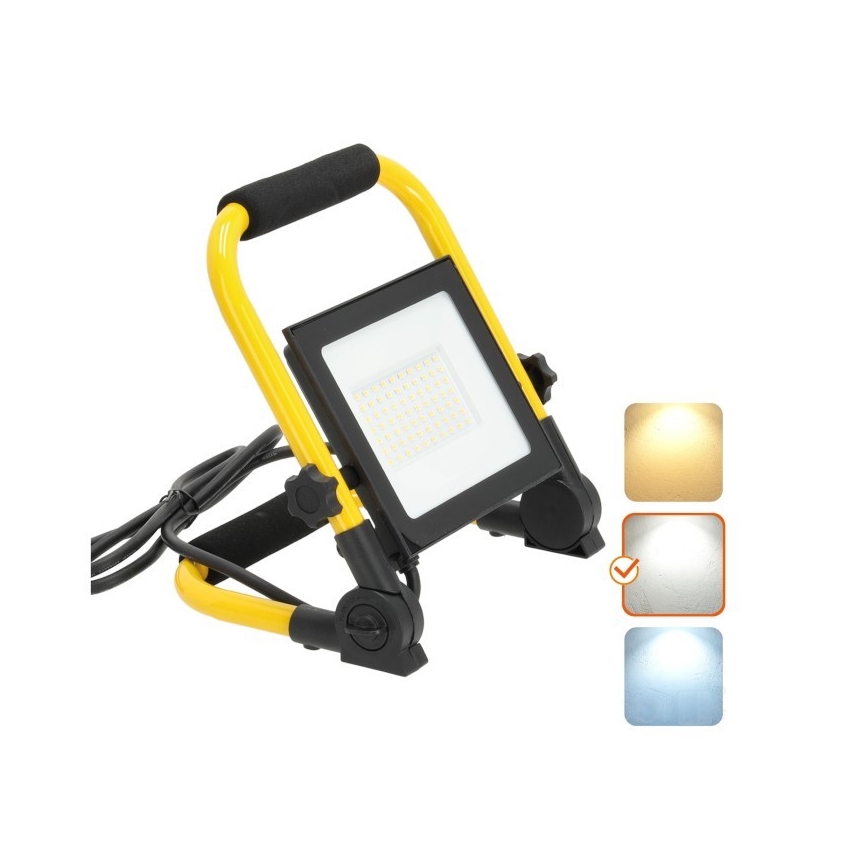 Projecteur portable TIGRA LED/50W/4000K IP54 noir/jaune