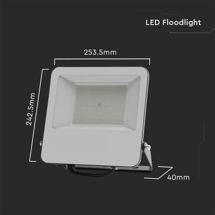 Projecteur SAMSUNG CHIP LED/100W/230V 4000K IP65 noir