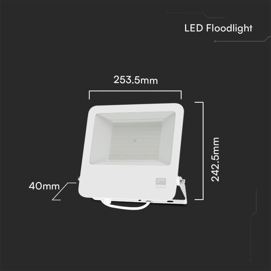 Projecteur SAMSUNG CHIP LED/100W/230V 6400K IP65 blanc