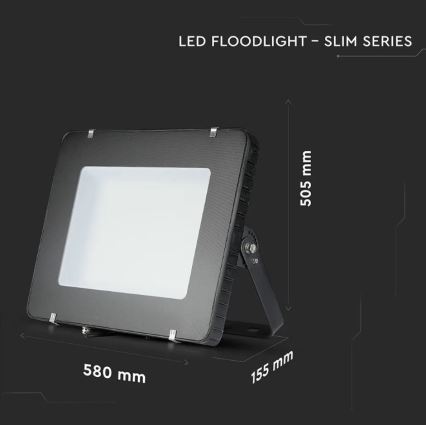 Projecteur SAMSUNG CHIP LED/400W/230V IP65 6400K noir