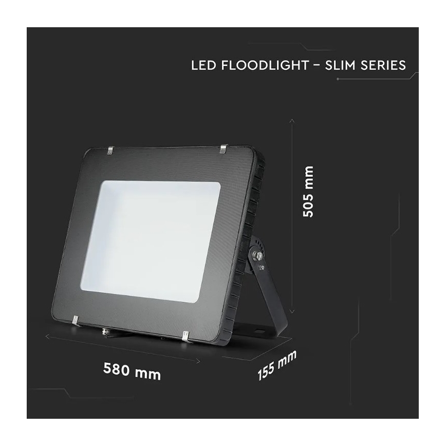 Projecteur SAMSUNG CHIP LED/400W/230V IP65 6400K noir