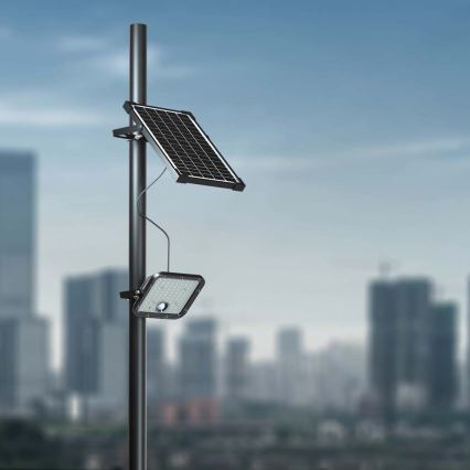 Projecteur solaire à intensité variable avec détecteur LED/10W/3,7V 4000/6000K IP65 + télécommande