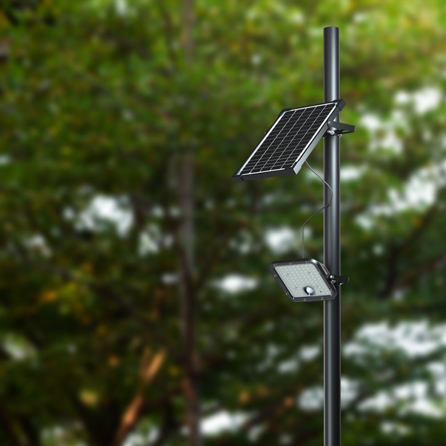 Projecteur solaire à intensité variable avec détecteur LED/10W/3,7V 4000/6000K IP65 + télécommande