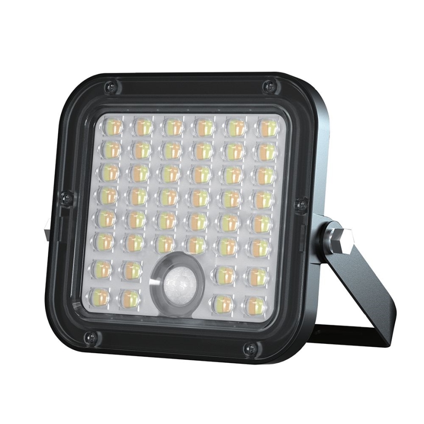 Projecteur solaire à intensité variable avec détecteur LED/10W/3,7V 4000/6000K IP65 + télécommande