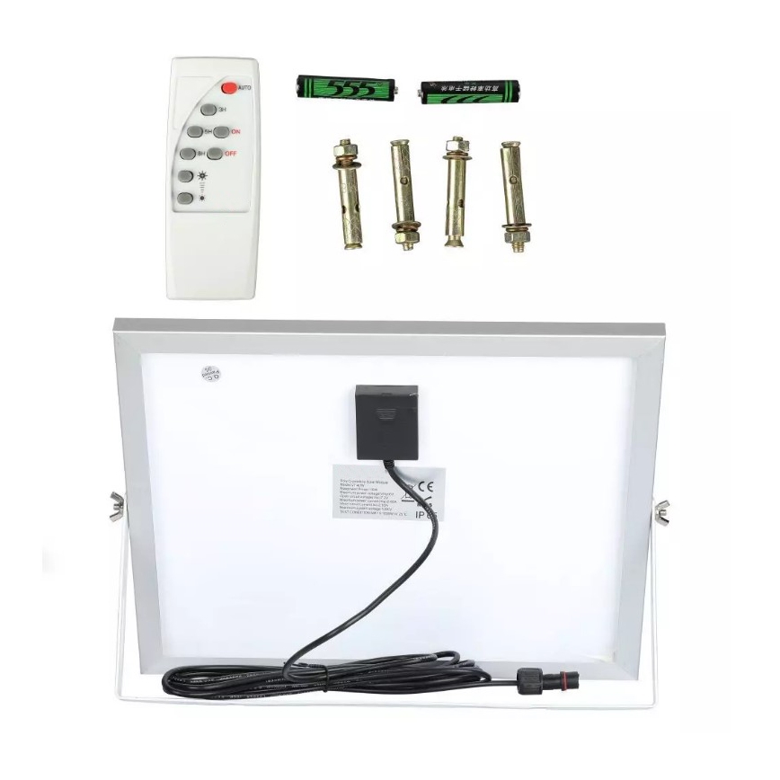 Projecteur solaire à intensité variable LED/16W/3,2V 6000K IP65 + télécommande