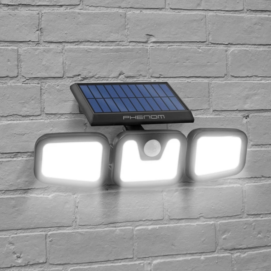 Projecteur solaire avec détecteur 3xLED/3,3W/5V IP65 2400 mAh