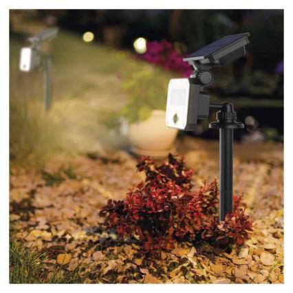 Projecteur solaire avec détecteur de mouvement SPILO LED/3,7V 3600mAh 4000K IP54 + télécommande