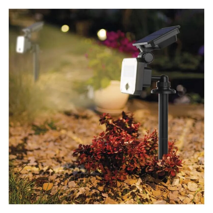 Projecteur solaire avec détecteur de mouvement SPILO LED/3,7V 3600mAh 4000K IP54 + télécommande