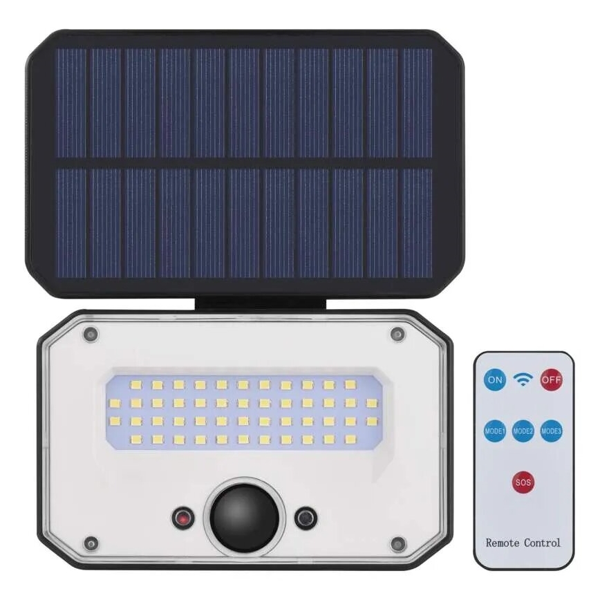 Projecteur solaire avec détecteur de mouvement SPILO LED/3,7V 3600mAh 4000K IP54 + télécommande