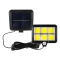 Projecteur solaire avec détecteur LED/1,5W/3,7V 6000K IP44 1200 mAh