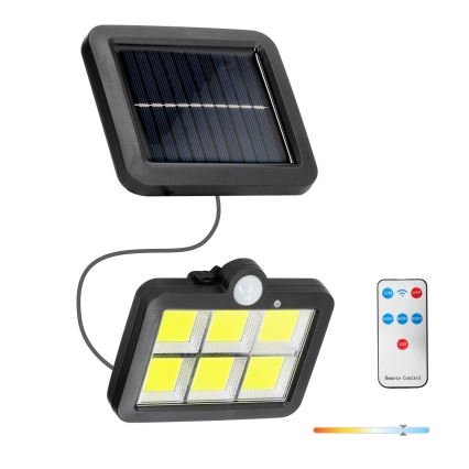Projecteur solaire avec détecteur LED/1,5W/3,7V 6000K IP44 1200 mAh