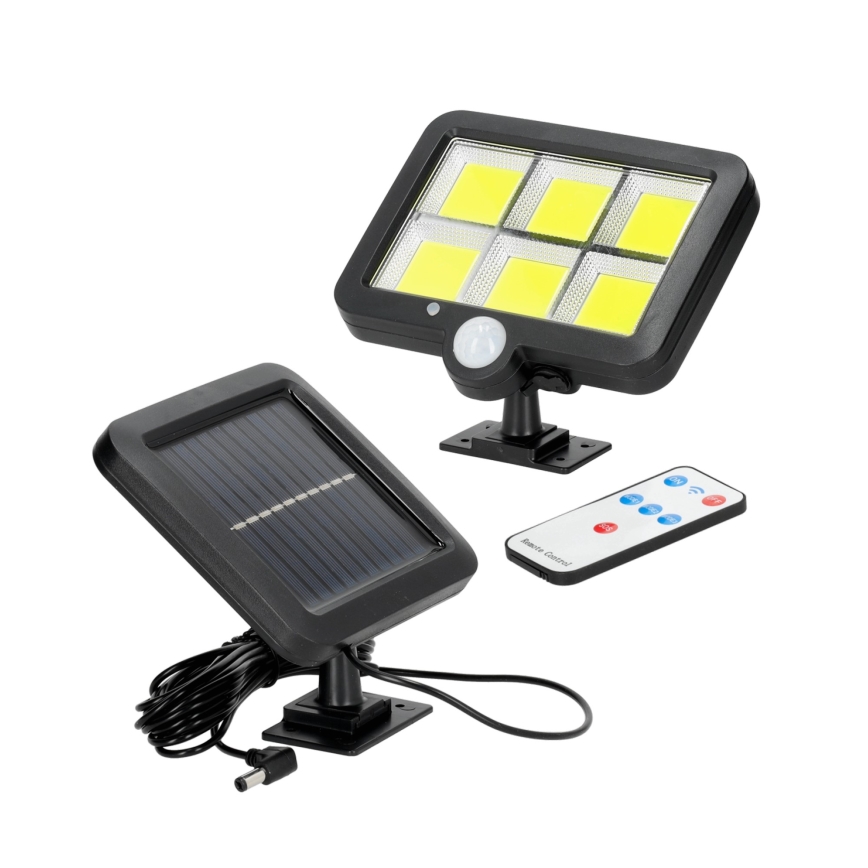 Projecteur solaire avec détecteur LED/1,5W/3,7V 6000K IP44 1200 mAh