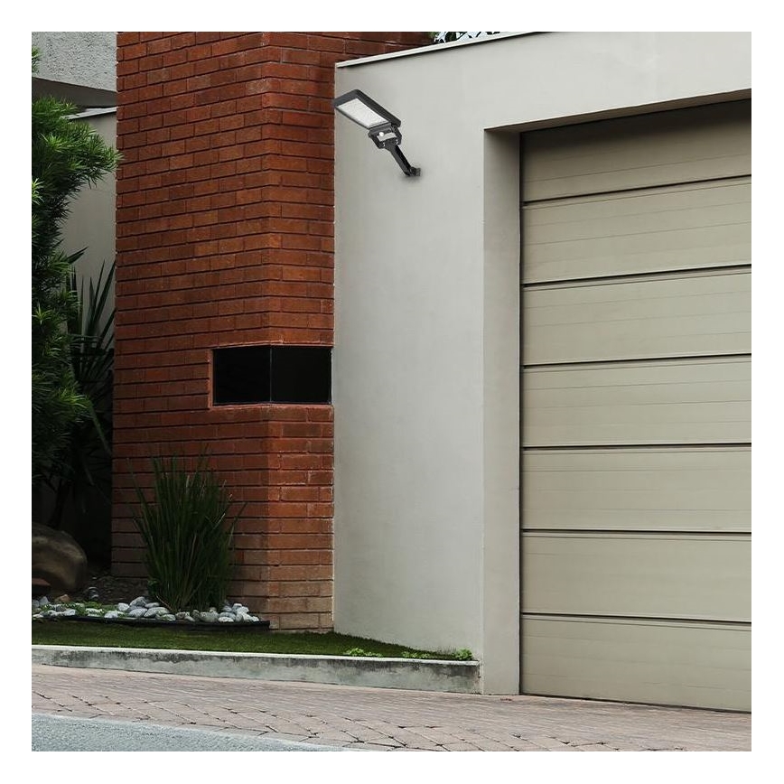 Projecteur solaire avec détecteur LED/5W/3,7V 4000K 1500 mAh IP54 noir