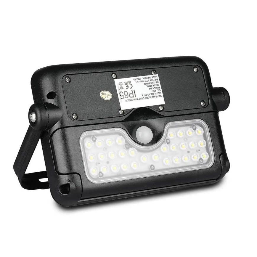 Projecteur solaire avec détecteur LED/5W/3,7V IP65 4000K 3000 mAh