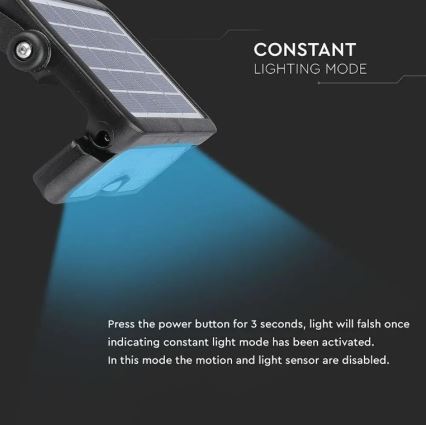 Projecteur solaire avec détecteur LED/5W/3,7V IP65 4000K 3000 mAh