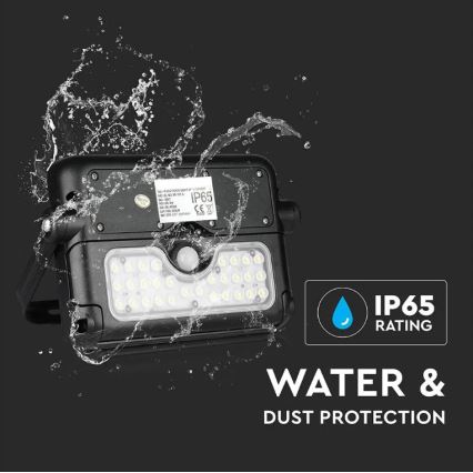 Projecteur solaire avec détecteur LED/5W/3,7V IP65 4000K 3000 mAh