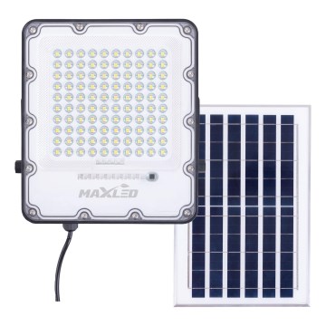 Projecteur solaire d'extérieur à intensité variable LED/50W/3,2V 4500K IP65 noir + Télécommande