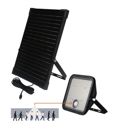 Projecteur solaire d'extérieur avec détecteur LED/30W/6,4V IP65 3000/4000K 6000 mAh + Télécommande