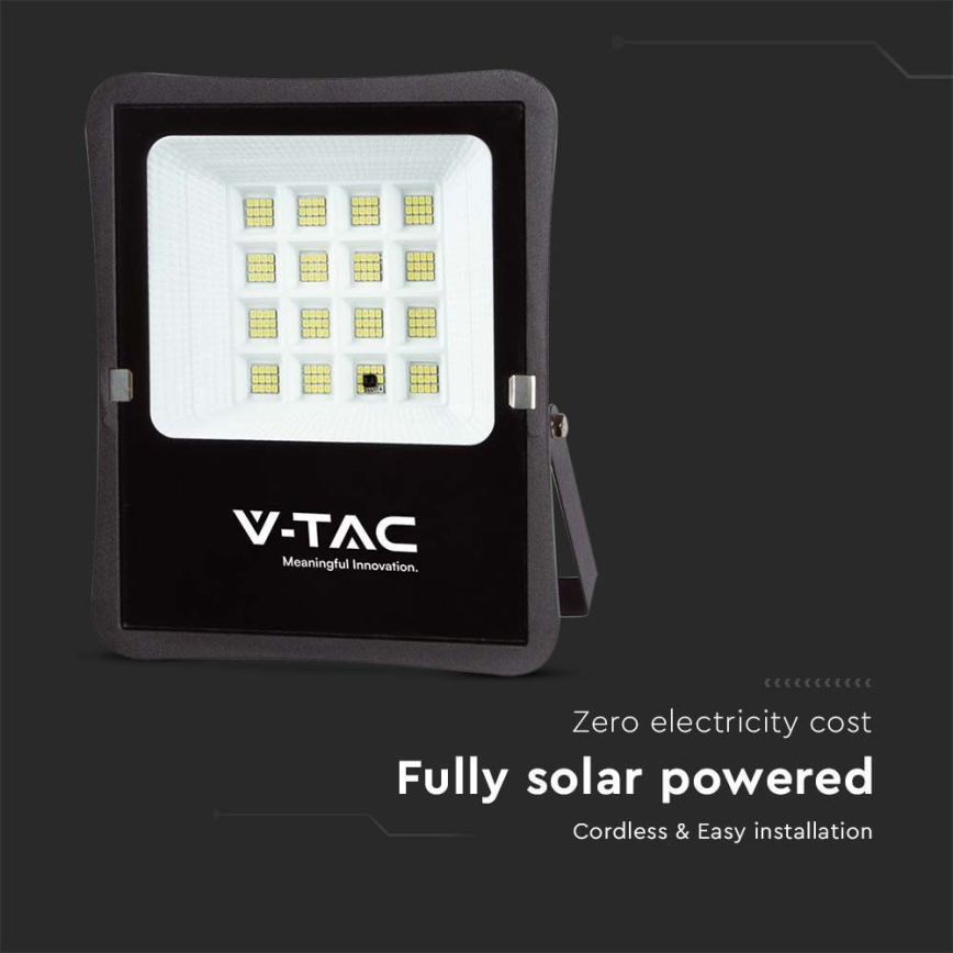 Projecteur solaire d'extérieur LED/12W/3,2V 6400K IP65 + télécommande