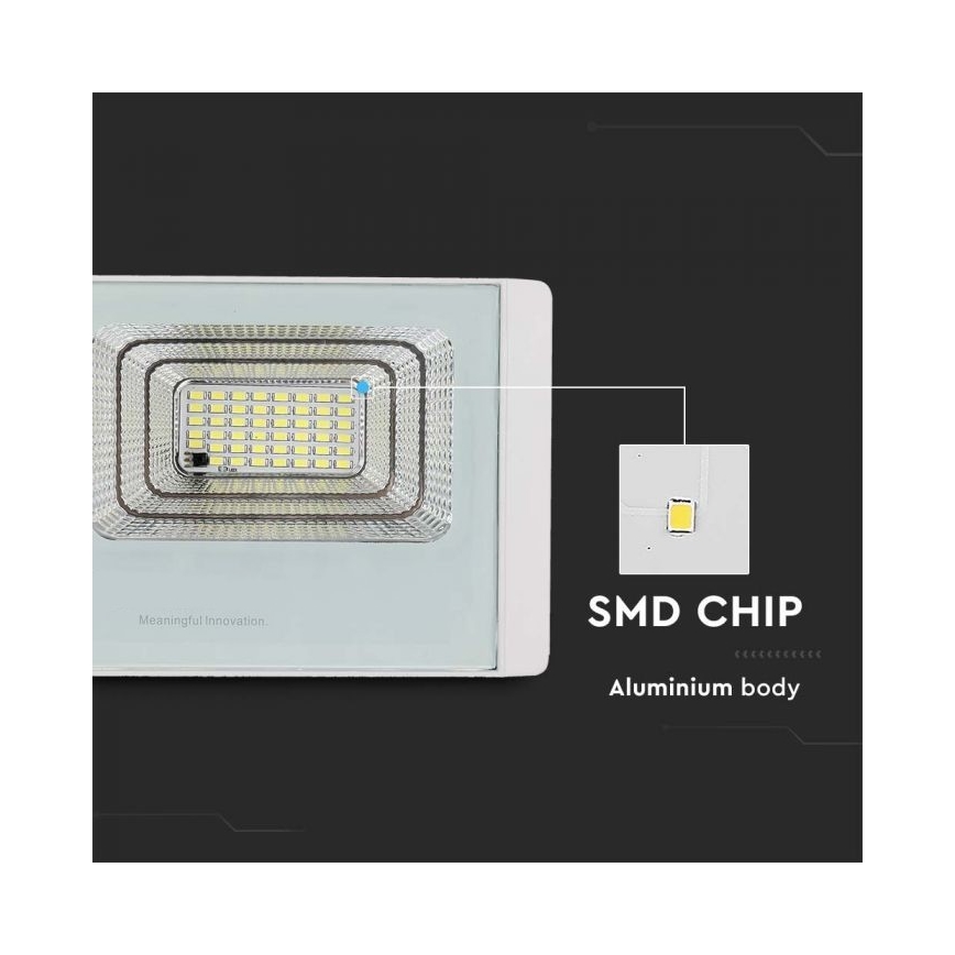 Projecteur solaire d'extérieur LED/12W/3,2V IP65 6400K + Télécommande