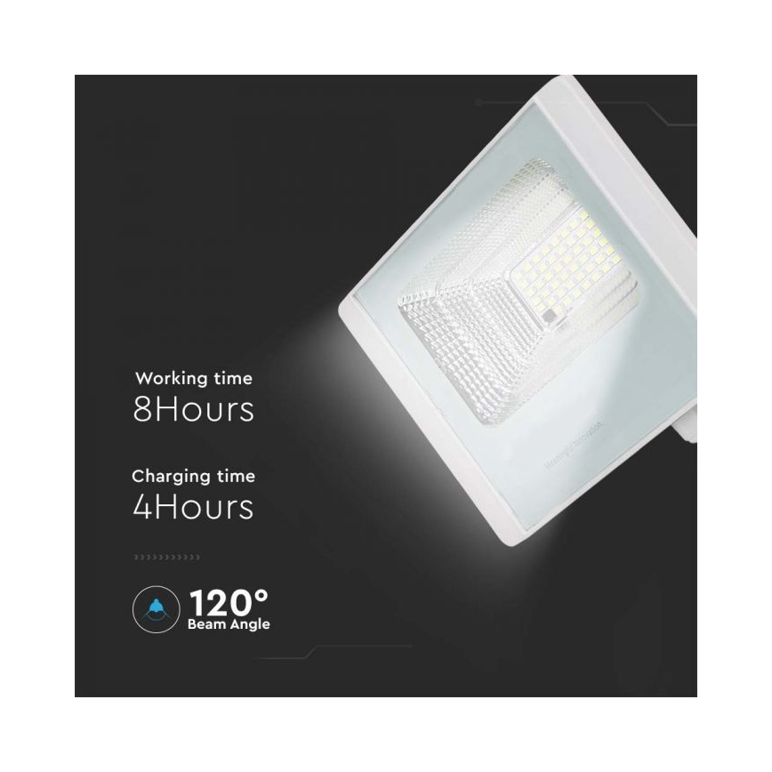 Projecteur solaire d'extérieur LED/12W/3,2V IP65 6400K + Télécommande