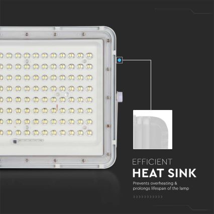 Projecteur solaire d'extérieur LED/20W/3,2V 6400K blanc IP65 16000 mAh + Télécommande