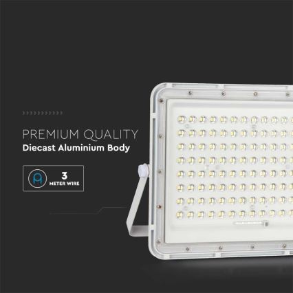 Projecteur solaire d'extérieur LED/20W/3,2V 6400K blanc IP65 16000 mAh + Télécommande