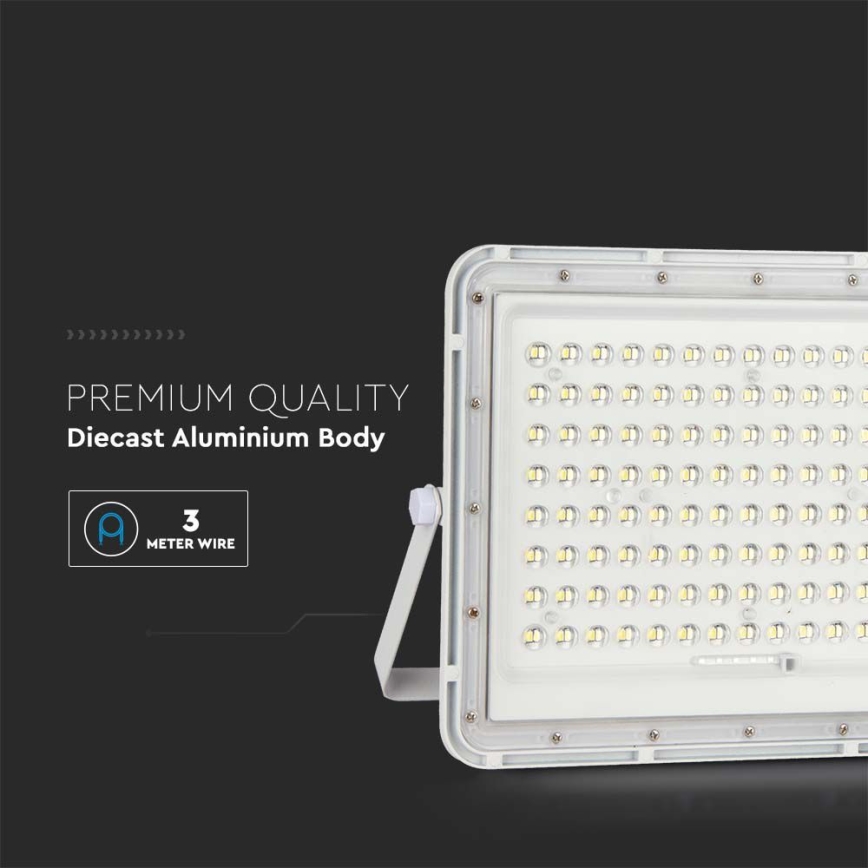 Projecteur solaire d'extérieur LED/20W/3,2V 6400K blanc IP65 16000 mAh + Télécommande