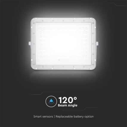 Projecteur solaire d'extérieur LED/20W/3,2V 6400K blanc IP65 16000 mAh + Télécommande
