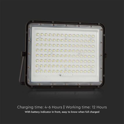 Projecteur solaire d'extérieur LED/20W/3,2V 6400K noir IP65 + télécommande