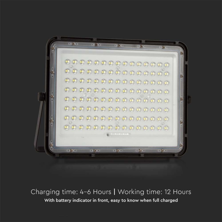 Projecteur solaire d'extérieur LED/20W/3,2V 6400K noir IP65 + télécommande