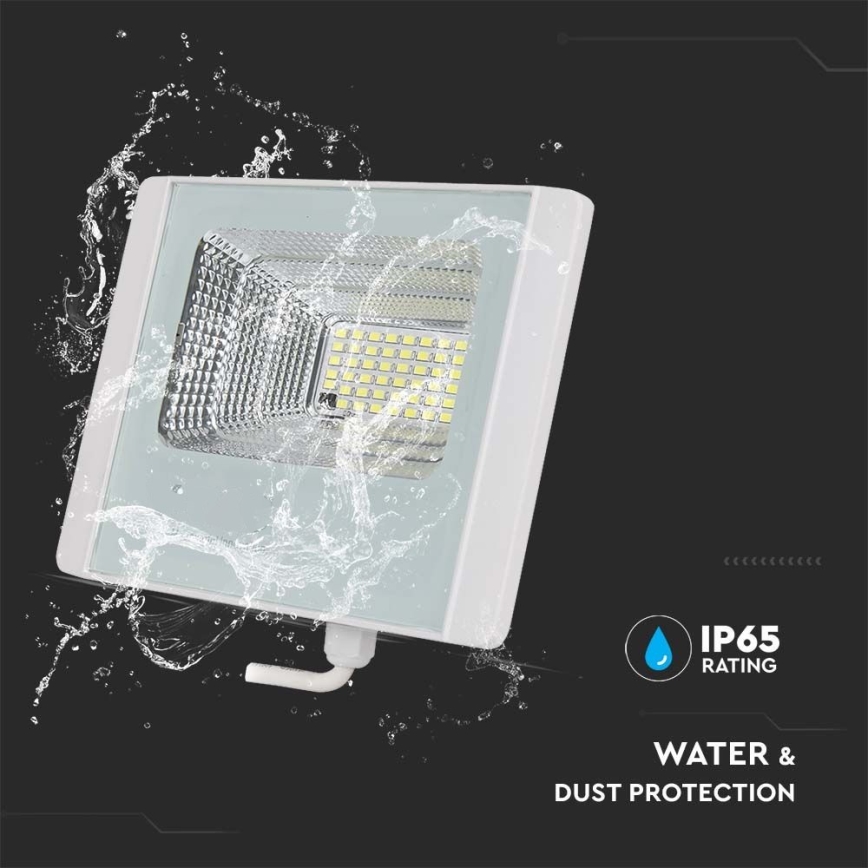 Projecteur solaire d'extérieur LED/20W/3,2V IP65 6400K + Télécommande