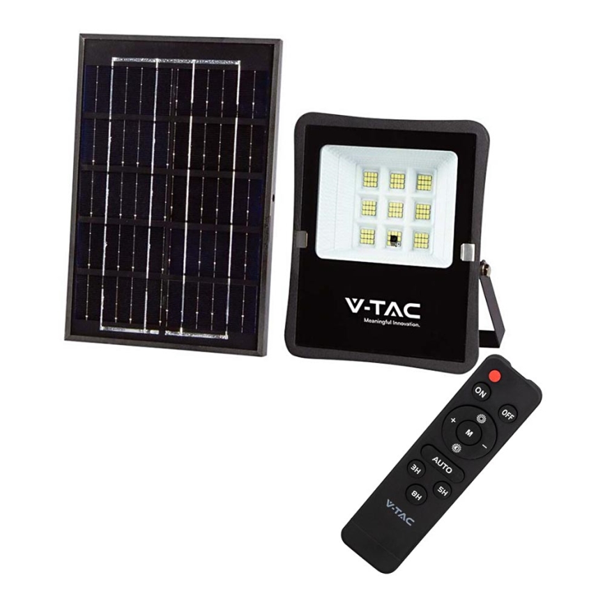Projecteur solaire d'extérieur LED/6W/3,2V 4000K IP65 5000 mAh + Télécommande