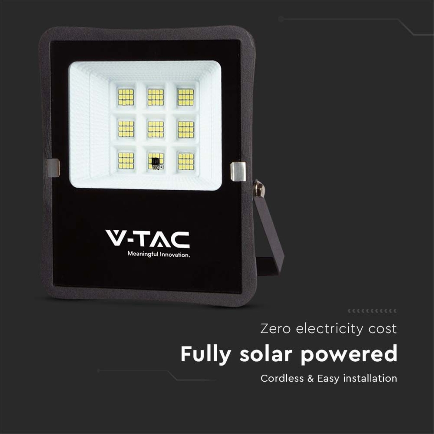 Projecteur solaire d'extérieur LED/6W/3,2V 4000K IP65 5000 mAh + Télécommande