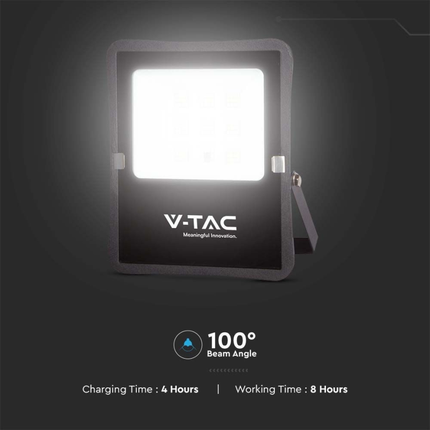 Projecteur solaire d'extérieur LED/6W/3,2V 4000K IP65 5000 mAh + Télécommande