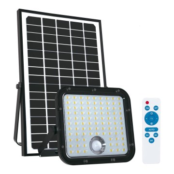 Projecteur solaire extérieur avec détecteur LED/30W/6,4V 4000K IP65 6000 mAh + télécommande